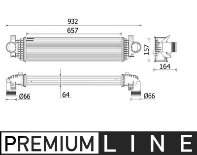 Mahle Ladeluftkühler [Hersteller-Nr. CI549000P] für Ford von MAHLE