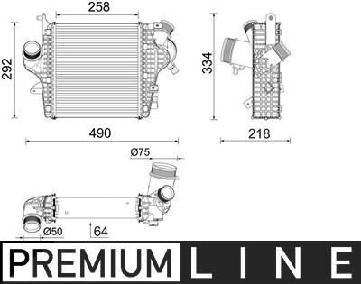 Mahle Ladeluftkühler [Hersteller-Nr. CI637000P] für Audi von MAHLE