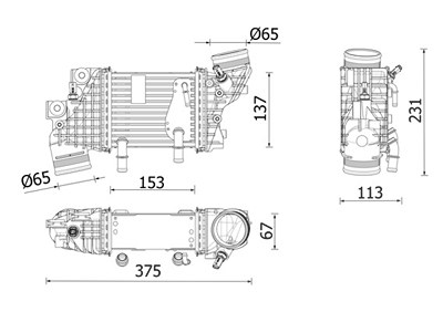 Mahle Ladeluftkühler [Hersteller-Nr. CI663000P] für Man, VW von MAHLE