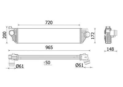 Mahle Ladeluftkühler [Hersteller-Nr. CI669000P] für Renault von MAHLE