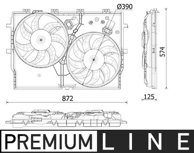 Mahle Lüfter, Motorkühlung [Hersteller-Nr. CFF550000P] für Fiat von MAHLE