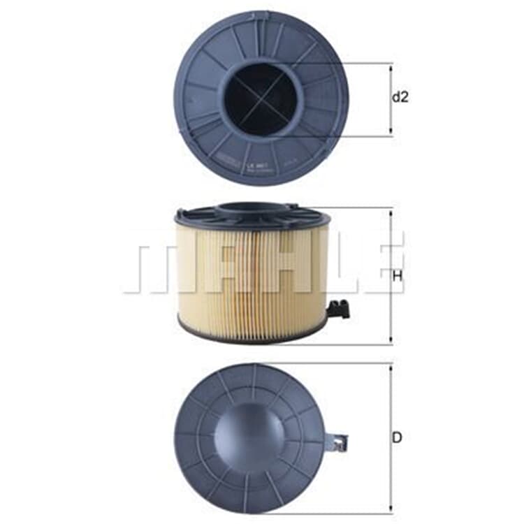 Mahle Luftfilter Audi A4 A5 von MAHLE