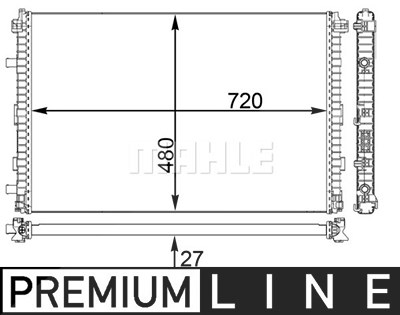 Mahle Niedertemperaturkühler, Ladeluftkühler [Hersteller-Nr. CIR24000P] für Audi von MAHLE