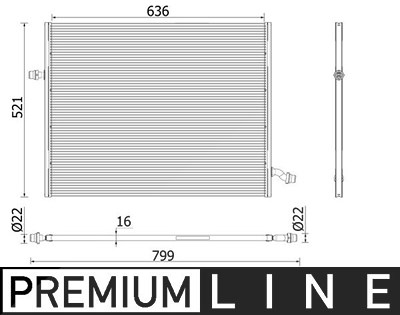 Mahle Niedertemperaturkühler, Ladeluftkühler [Hersteller-Nr. CIR36000P] für Mercedes-Benz von MAHLE