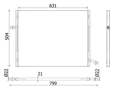 Mahle Niedertemperaturkühler, Ladeluftkühler [Hersteller-Nr. CIR37000P] für Mercedes-Benz von MAHLE