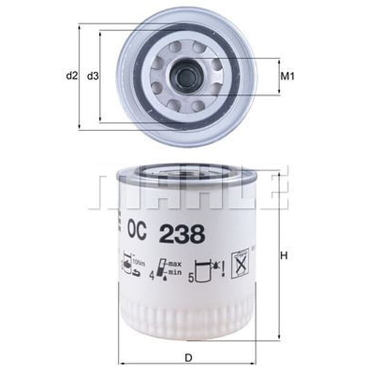 Mahle ?lfilter Aston Martin Db7 Jaguar Vanden Xj Xjsc von MAHLE