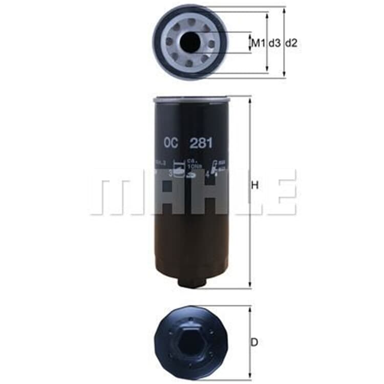 Mahle ?lfilter Audi 100 A6 V8 von MAHLE