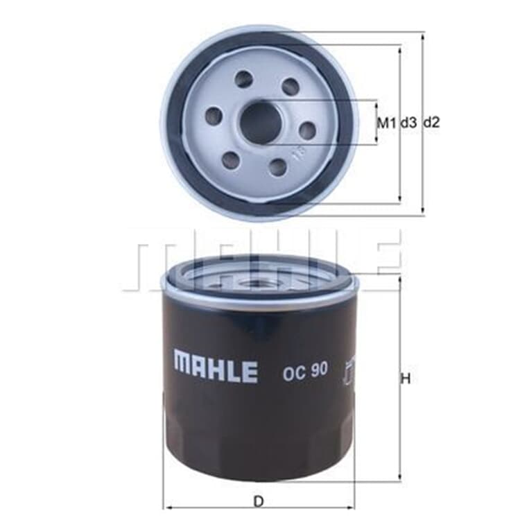 Mahle ?lfilter Chevrolet Daewoo Lada Opel Rover Saab von MAHLE