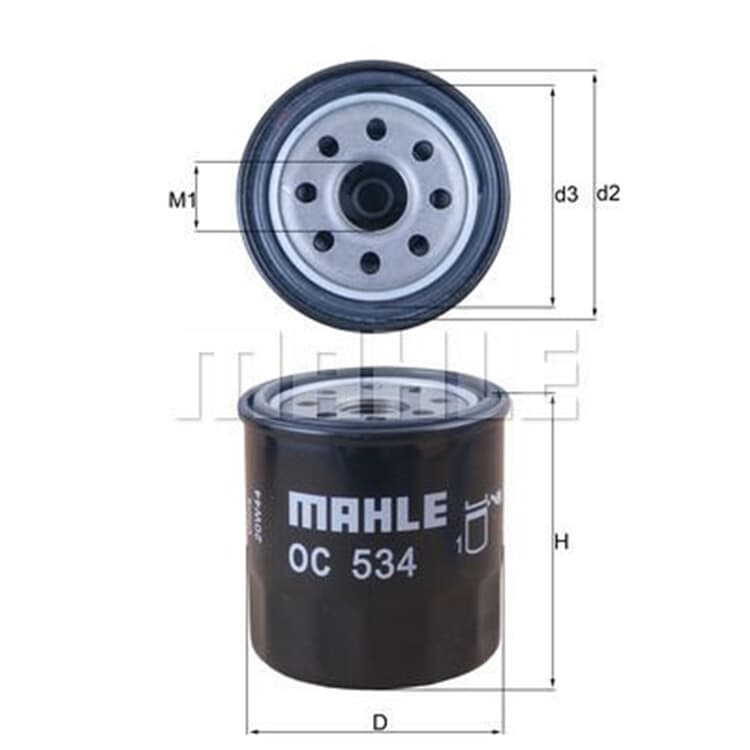 Mahle ?lfilter Chrysler Citroen Daihatsu Peugeot Suzuki Toyota von MAHLE