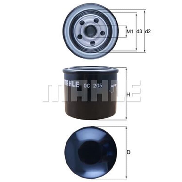 Mahle ?lfilter Ford Honda Hyundai Mazda Opel Suzuki von MAHLE