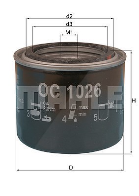 Mahle Ölfilter [Hersteller-Nr. OC1026] von MAHLE