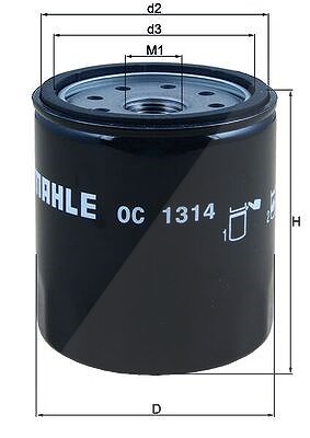 Mahle Ölfilter [Hersteller-Nr. OC1314] von MAHLE