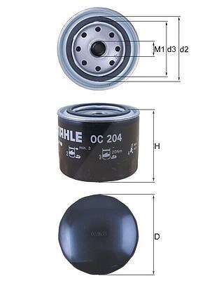 Mahle Ölfilter [Hersteller-Nr. OC204] für Opel, Saab, Volvo von MAHLE