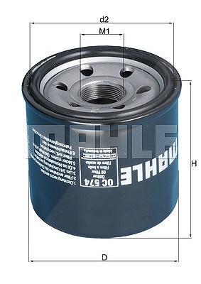 Mahle Ölfilter [Hersteller-Nr. OC574] von MAHLE