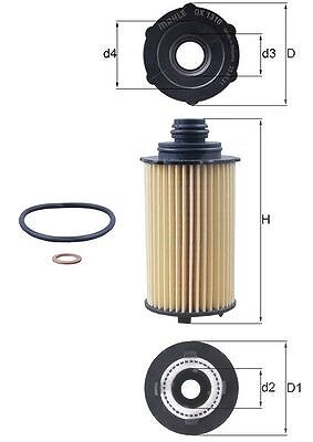 Mahle Ölfilter [Hersteller-Nr. OX1310D] für Ssangyong von MAHLE