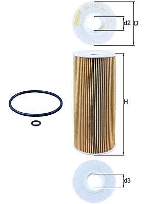 Mahle Ölfilter [Hersteller-Nr. OX143D] für Audi, Ford, Seat, Skoda, VW von MAHLE