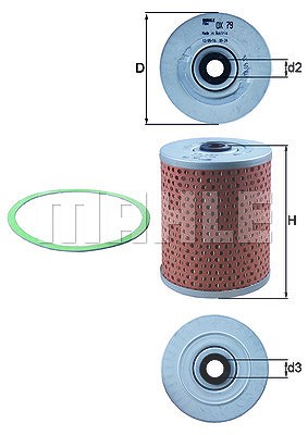 Mahle Ölfilter [Hersteller-Nr. OX79D] für Borgward, Porsche von MAHLE