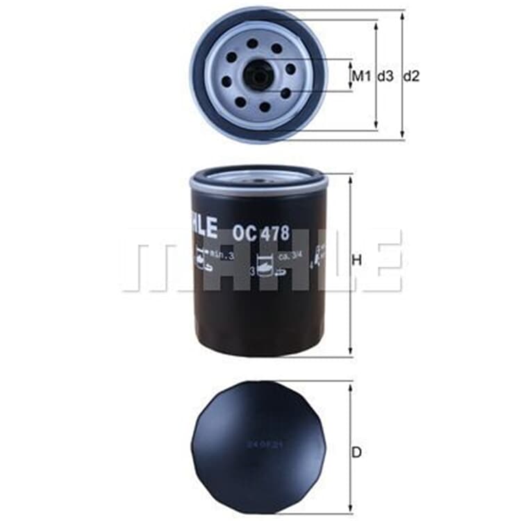 Mahle ?lfilter Lexus Gs Ls Sc Toyota Fj Land von MAHLE