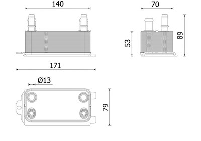 Mahle Ölkühler, Automatikgetriebe [Hersteller-Nr. CLC160000P] für Jaguar von MAHLE