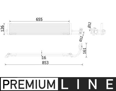 Mahle Ölkühler, Automatikgetriebe [Hersteller-Nr. CLC234000P] für Porsche von MAHLE