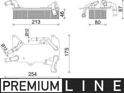 Mahle Ölkühler, Automatikgetriebe [Hersteller-Nr. CLC287000P] für Audi von MAHLE