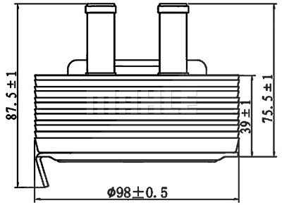 Mahle Ölkühler, Motoröl [Hersteller-Nr. CLC197000S] für Nissan von MAHLE