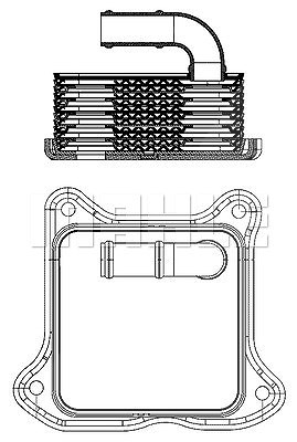 Mahle Ölkühler, Motoröl [Hersteller-Nr. CLC2000S] für Audi, Seat, Skoda, VW von MAHLE