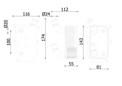 Mahle Ölkühler, Motoröl [Hersteller-Nr. CLC276000S] für Hyundai, Kia von MAHLE