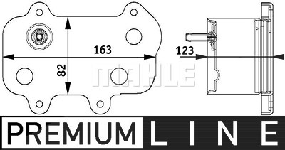 Mahle Ölkühler, Motoröl [Hersteller-Nr. CLC61000P] für Porsche von MAHLE