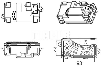 Mahle Regler, Innenraumgebläse [Hersteller-Nr. ABR5000S] für Audi von MAHLE