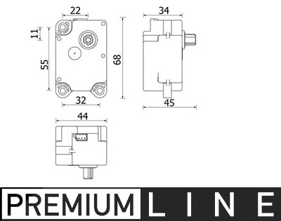 Mahle Stellelement, Mischklappe [Hersteller-Nr. AA71000P] für Land Rover, Volvo von MAHLE