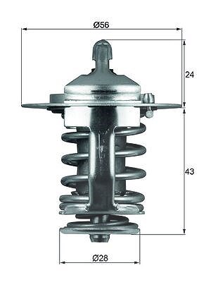 Mahle Thermostat ohne Dichtung 82 °C [Hersteller-Nr. TX7082] für Citroën, Hyundai, Kia, Lexus, Lotus, Mitsubishi, Mitsuoka, Nissan, Peugeot, Proton, S von MAHLE