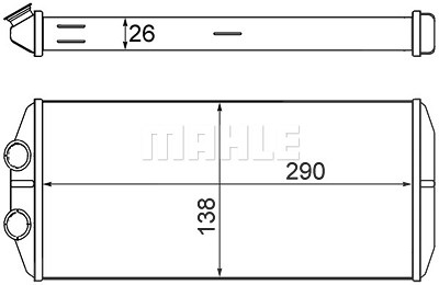 Mahle Wärmetauscher, Innenraumheizung [Hersteller-Nr. AH15000S] für Citroën, Peugeot von MAHLE