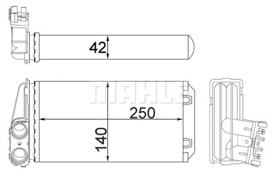 Mahle Wärmetauscher, Innenraumheizung [Hersteller-Nr. AH186000S] für Peugeot von MAHLE