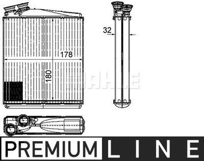 Mahle Wärmetauscher, Innenraumheizung [Hersteller-Nr. AH192000P] für Land Rover, Volvo von MAHLE