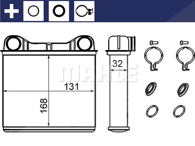 Mahle Wärmetauscher, Innenraumheizung [Hersteller-Nr. AH238000S] für Mercedes-Benz von MAHLE