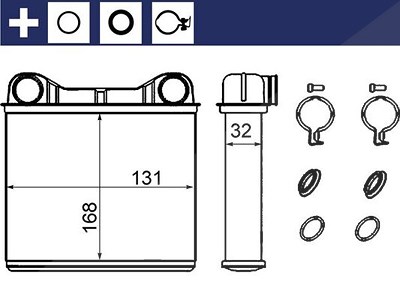 Mahle Wärmetauscher, Innenraumheizung [Hersteller-Nr. AH238000S] für Mercedes-Benz von MAHLE