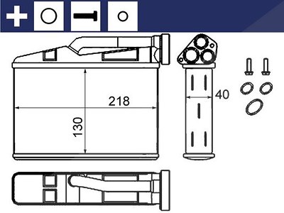 Mahle Wärmetauscher, Innenraumheizung [Hersteller-Nr. AH240000S] für BMW von MAHLE