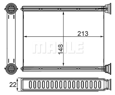 Mahle Wärmetauscher, Innenraumheizung [Hersteller-Nr. AH250000S] für Nissan von MAHLE