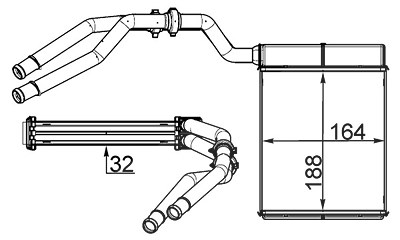 Mahle Wärmetauscher, Innenraumheizung [Hersteller-Nr. AH257000S] für Ford von MAHLE