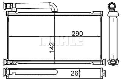 Mahle Wärmetauscher, Innenraumheizung [Hersteller-Nr. AH261000S] für Audi von MAHLE