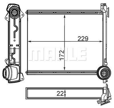 Mahle Wärmetauscher, Innenraumheizung [Hersteller-Nr. AH264000S] für Citroën, Peugeot von MAHLE