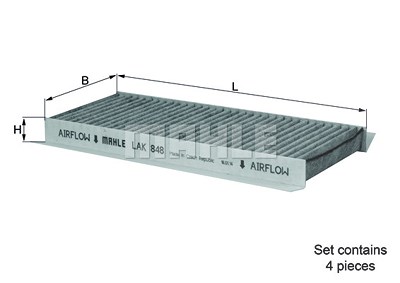 Mahle Filter, Innenraumluft [Hersteller-Nr. LAK848/S] für BMW von MAHLE