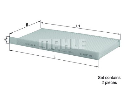 Mahle Filter, Innenraumluft [Hersteller-Nr. LA468/S] für Mercedes-Benz, Nissan, Opel, Renault von MAHLE