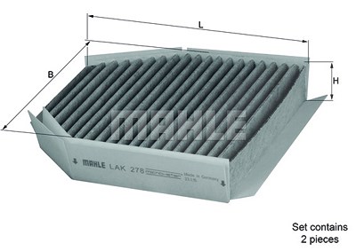 Mahle Filter, Innenraumluft [Hersteller-Nr. LAK278/S] für Mercedes-Benz von MAHLE