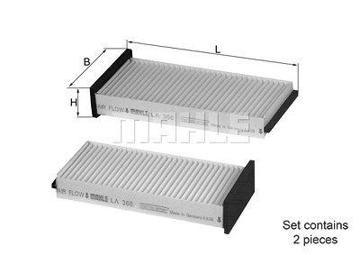 Mahle Filter, Innenraumluft [Hersteller-Nr. LA366/S] für Mitsubishi von MAHLE