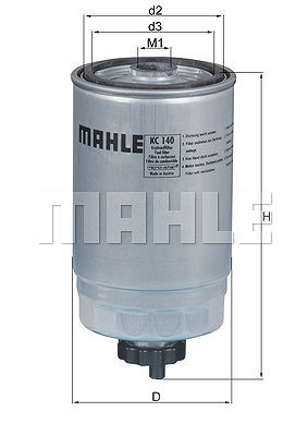 Mahle Kraftstofffilter [Hersteller-Nr. KC140] für Alfa Romeo, Chrysler, Citroën, Dodge, Fiat, Kia, Lancia, Peugeot von MAHLE