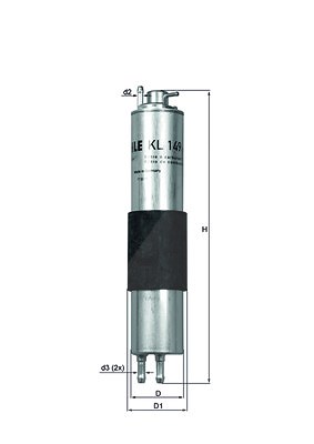 Mahle Kraftstofffilter [Hersteller-Nr. KL149] für BMW, Alpina von MAHLE