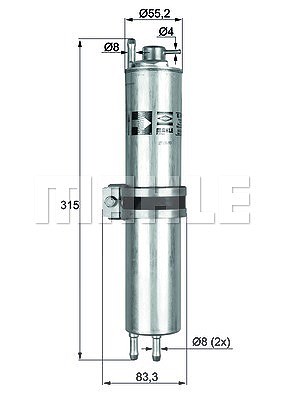 Mahle Kraftstofffilter [Hersteller-Nr. KLH12] für Alpina, BMW von MAHLE