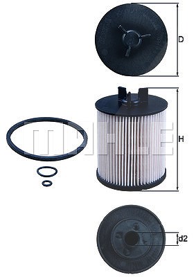 Mahle Kraftstofffilter [Hersteller-Nr. KX86/1D] für Audi von MAHLE